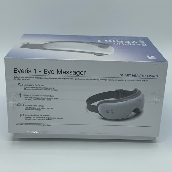 Renpho Eyeris 1V Eye Massager Pink Heated Voice Controlled Bluetooth Music - Picture 3 of 9